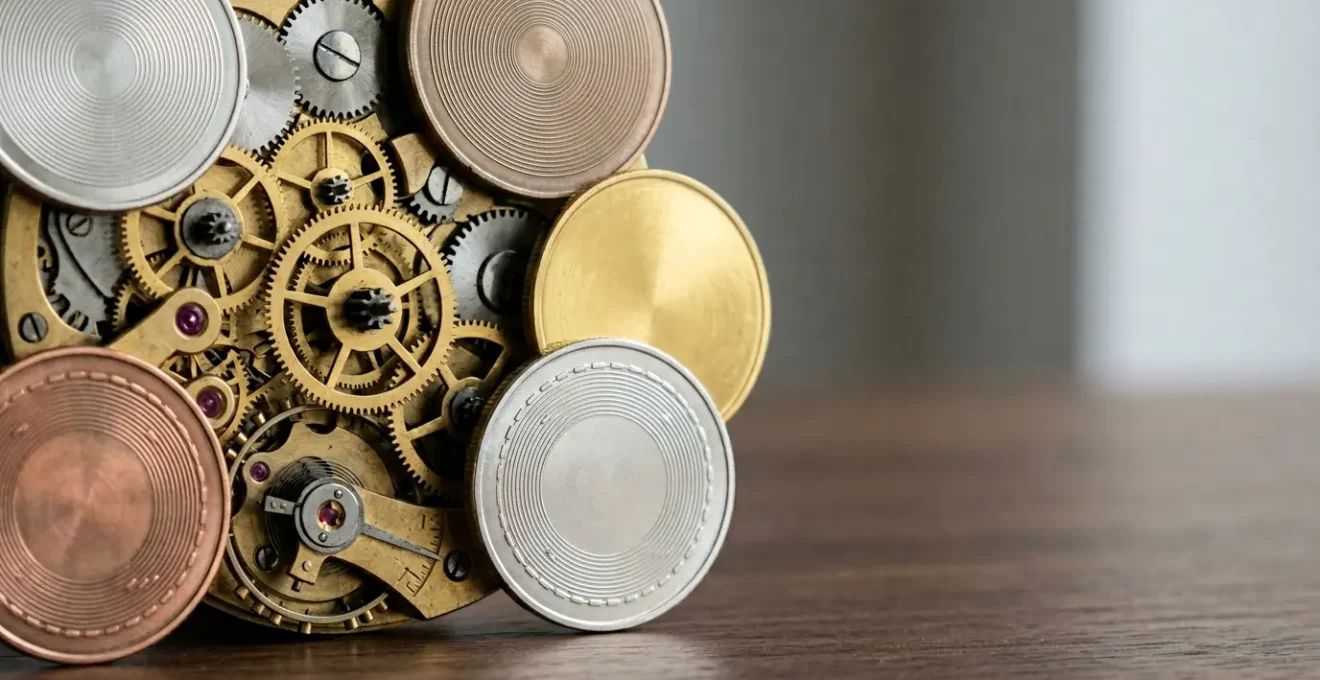 Professional editorial photograph depicting automated cryptocurrency trading concept with natural lighting