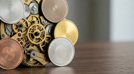 Professional editorial photograph depicting automated cryptocurrency trading concept with natural lighting