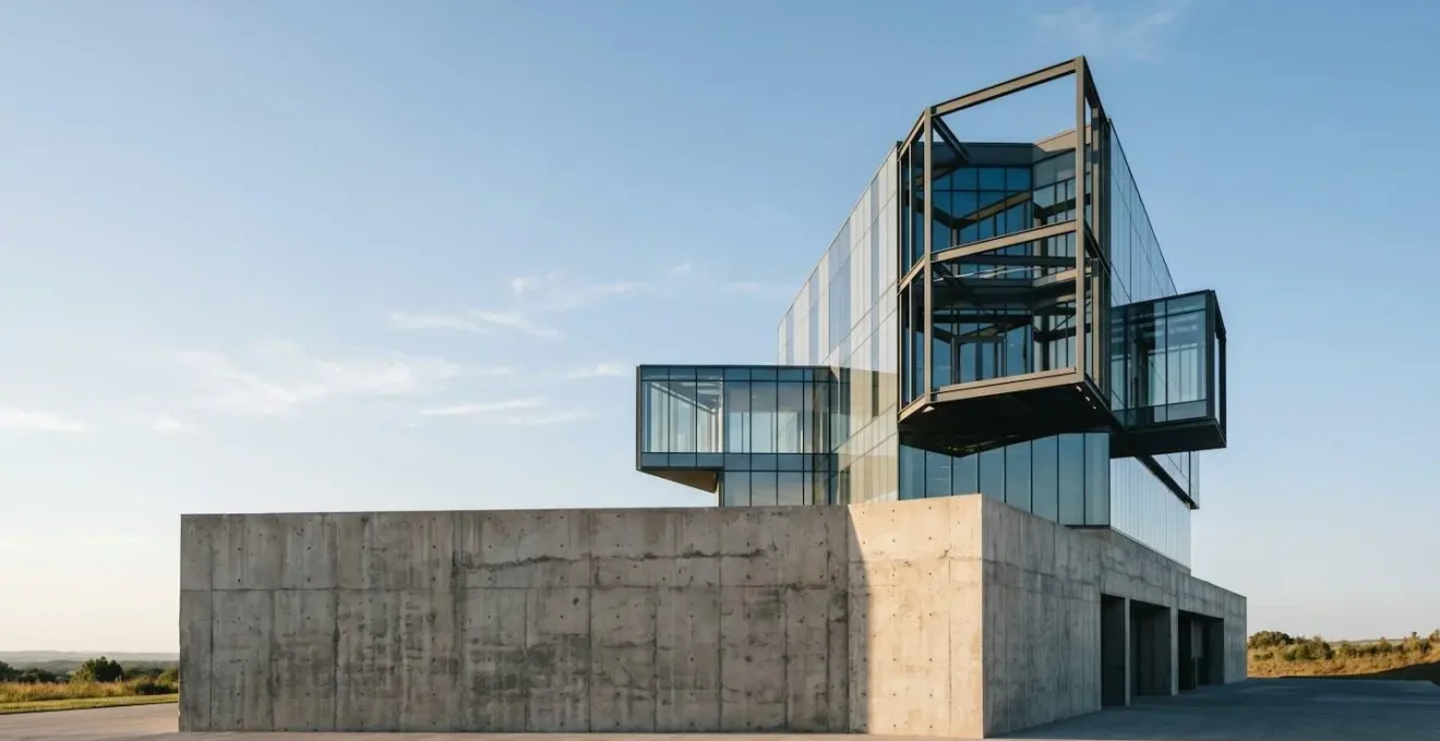 Architectural foundation with solid base and flexible upper structure representing hybrid retirement income strategy