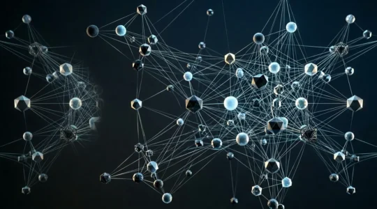 Strategic blockchain infrastructure investment visualization showing network nodes and digital architecture