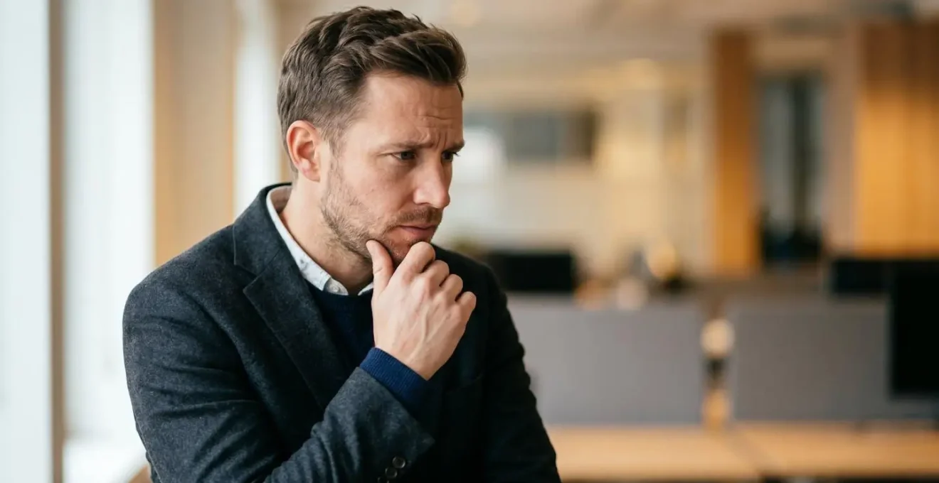 Portrait capturing the intense emotional moment of a trader analyzing critical market data and making high-stakes decisions