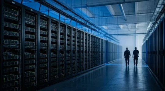 High-frequency trading servers and algorithmic systems controlling financial market infrastructure