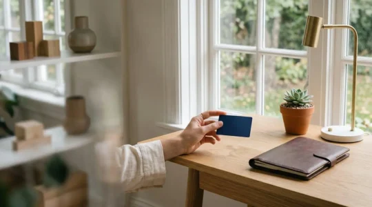 Contemporary home office scene showing financial planning and cash flow optimization